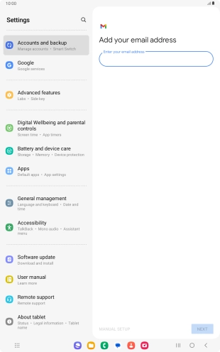 Press the field below 