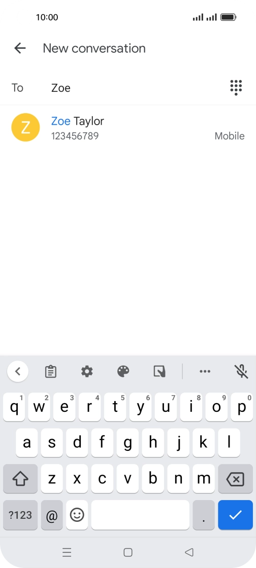 Press the required contact.