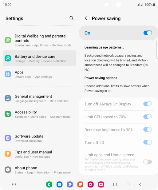 Press the Home key to return to the home screen.