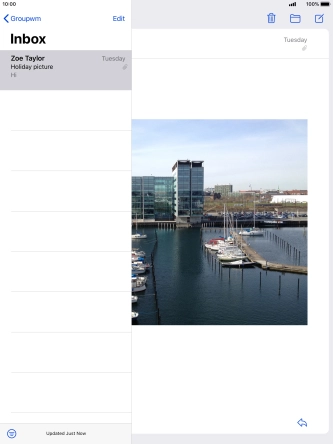 Press the new email icon.
