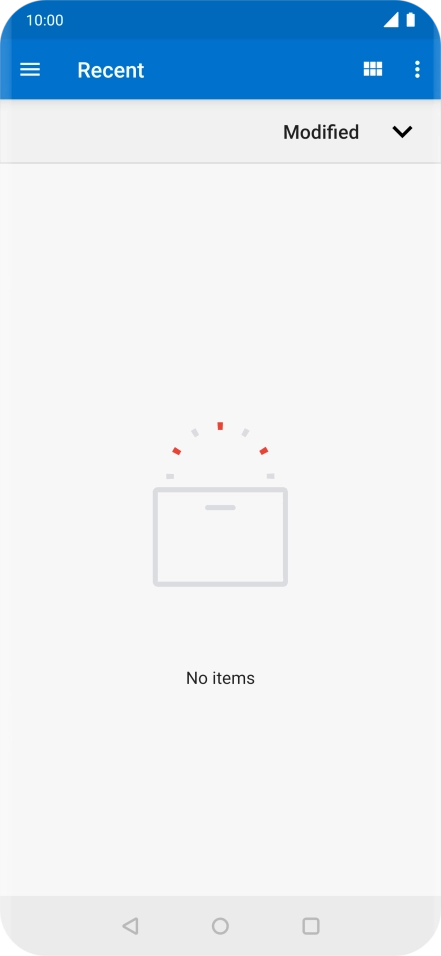 Slide your finger right starting from the left side of the screen.