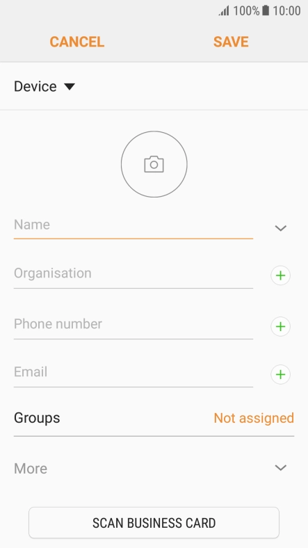 Press Name and key in the required name.