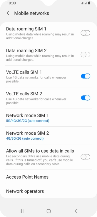 Press Access Point Names.