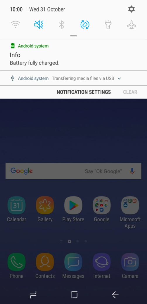 Press the connection icon.