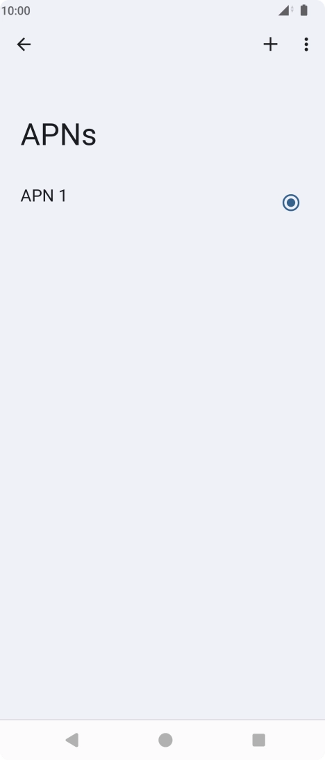 Press the new data connection icon.