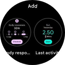Slide your finger upwards to see the available widgets.