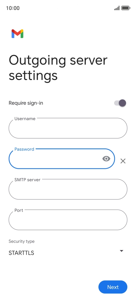 Press the field below 