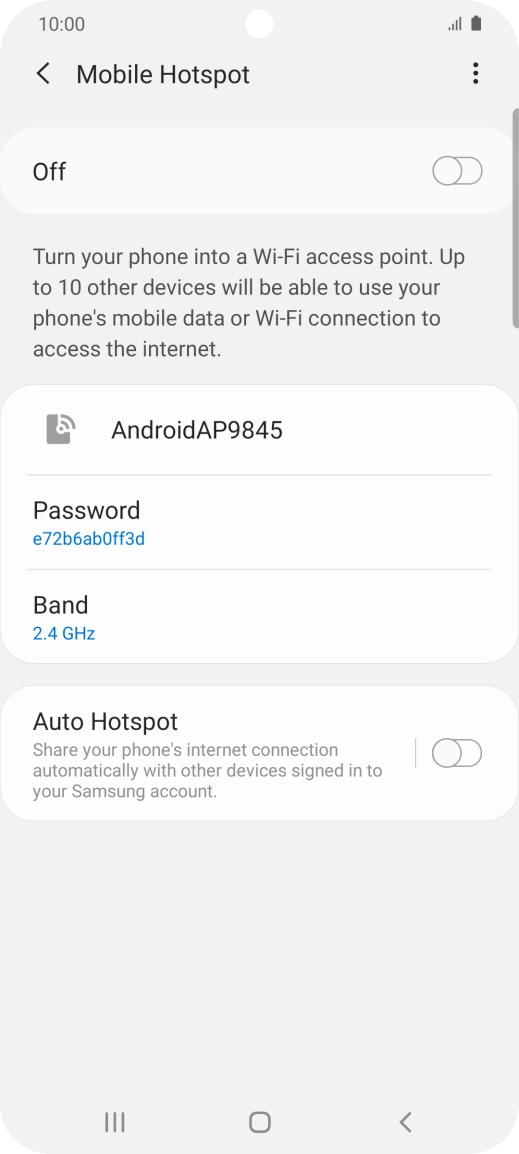 Press the menu icon.