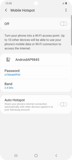 Press the menu icon.