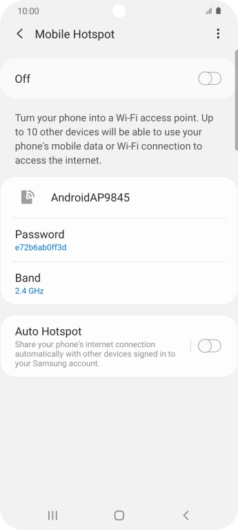 Press the menu icon.