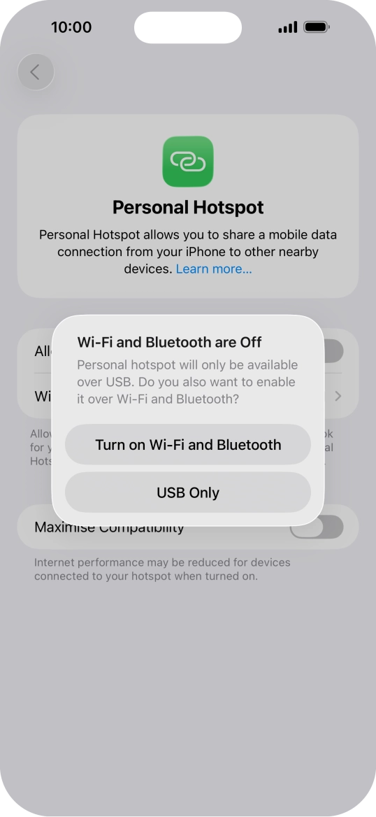 If Wi-Fi is turned off, press Turn on Wi-Fi and Bluetooth.