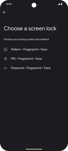 Press the required phone lock code and follow the instructions on the screen to create an additional phone lock code.
