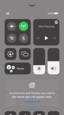 Press the flight mode icon to turn the function on or off.