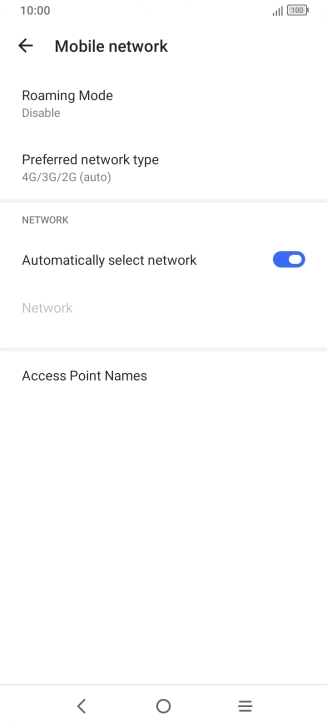 Press Access Point Names.