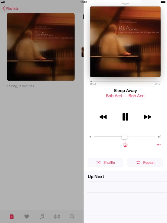 Press arrow right to go to the next audio file.