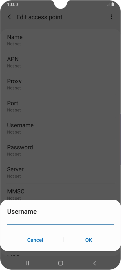 Key in eesecure and press OK.