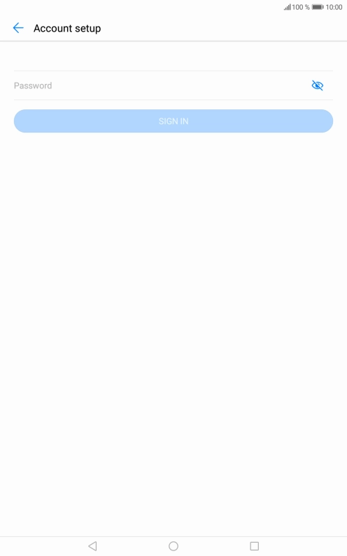 Press Password and key in the password for your email account.