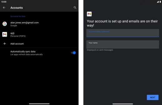 Press the field below 