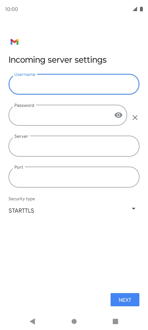 Press the field below 