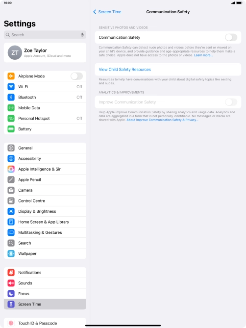 Press the indicator next to 