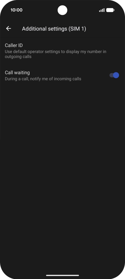 Press the indicator next to 