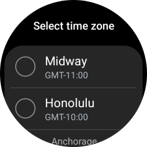 Press the required time zone.
