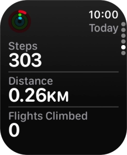Slide your finger downwards to return to the overview with the coloured rings.