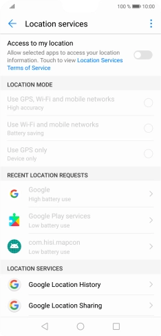 Press the indicator next to 