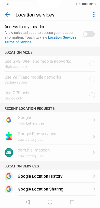 Press the indicator next to 