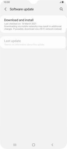 Press Download and install. If a new software version is available, it's displayed. Follow the instructions on the screen to update the phone software.