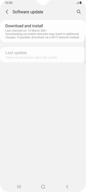 Press Download and install. If a new software version is available, it's displayed. Follow the instructions on the screen to update the phone software.