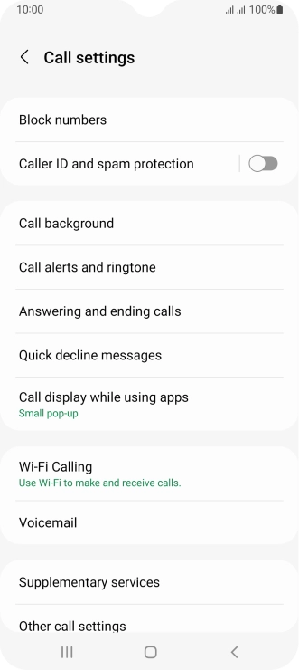Press Supplementary services.