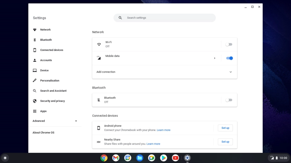 Click the close icon to return to the home screen.
