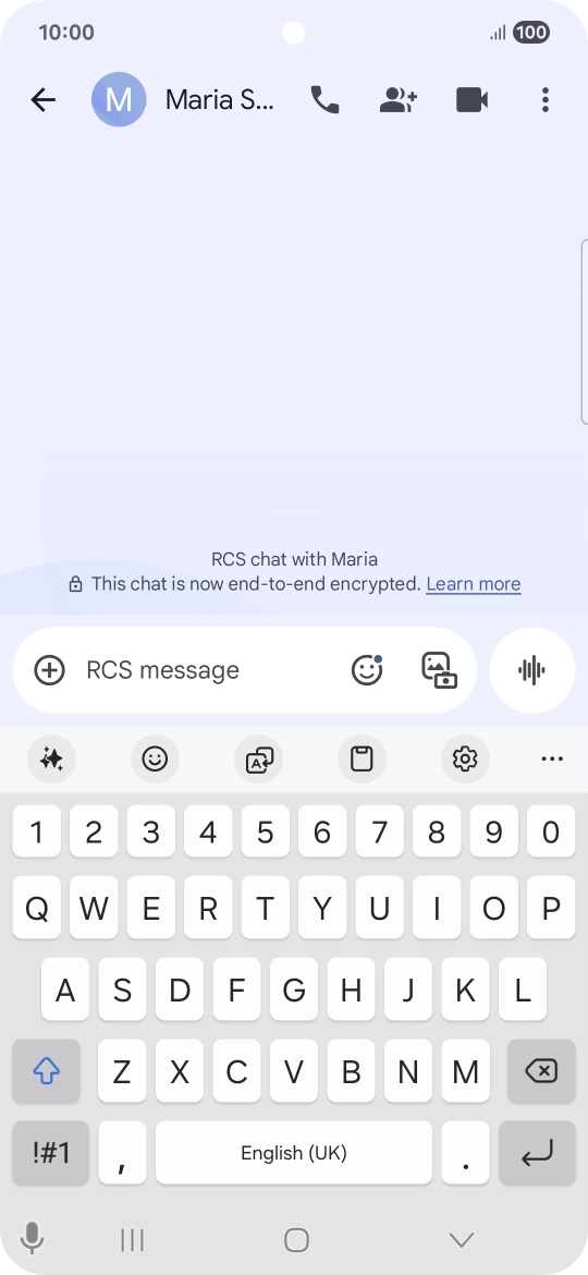 Select an existing conversation or create a new message and press the AI icon.