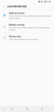 If you select High accuracy, your phone can find your exact position using the GPS satellites, the mobile network and nearby Wi-Fi networks. Satellite-based GPS requires a clear view of the sky.