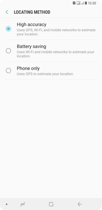 If you select High accuracy, your phone can find your exact position using the GPS satellites, the mobile network and nearby Wi-Fi networks. Satellite-based GPS requires a clear view of the sky.