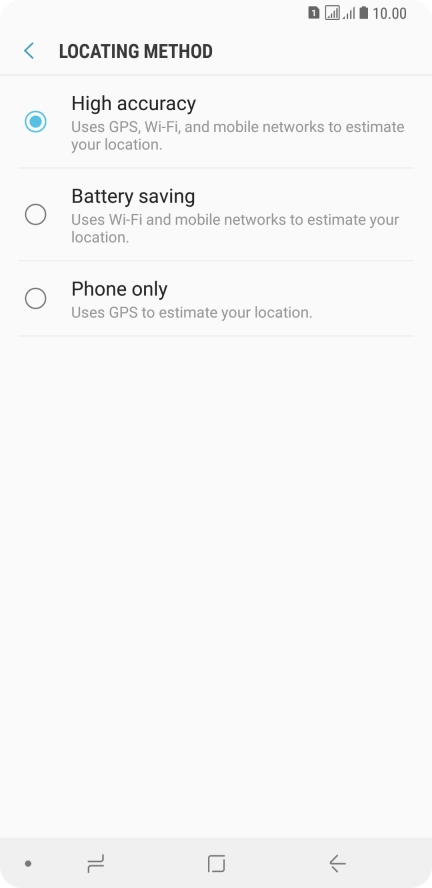 If you select High accuracy, your phone can find your exact position using the GPS satellites, the mobile network and nearby Wi-Fi networks. Satellite-based GPS requires a clear view of the sky.