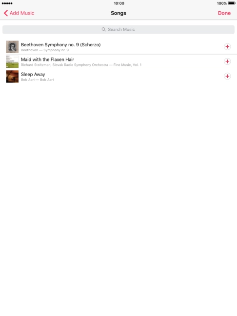 Go to the required category and press the required audio file.