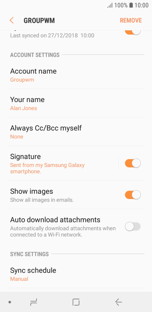 Press Sync schedule.