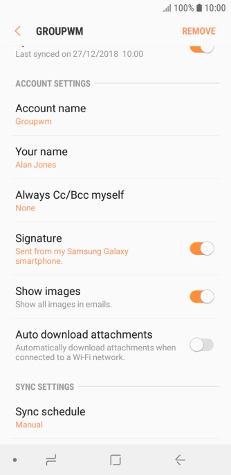 Press Sync schedule.