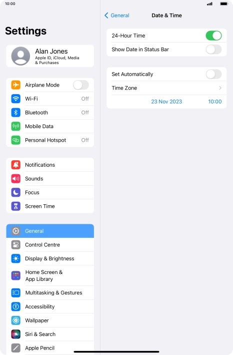 Press the indicator next to 