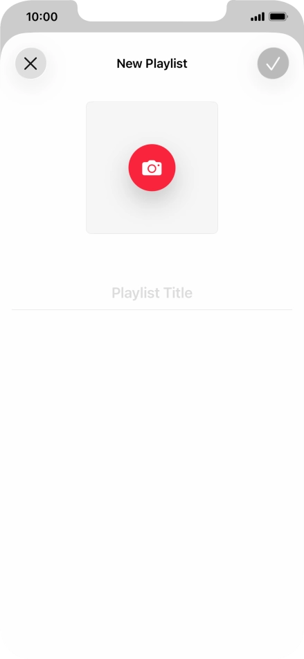 Press the text input field and key in a name for the playlist.