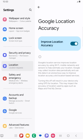 If you press the indicator next to 