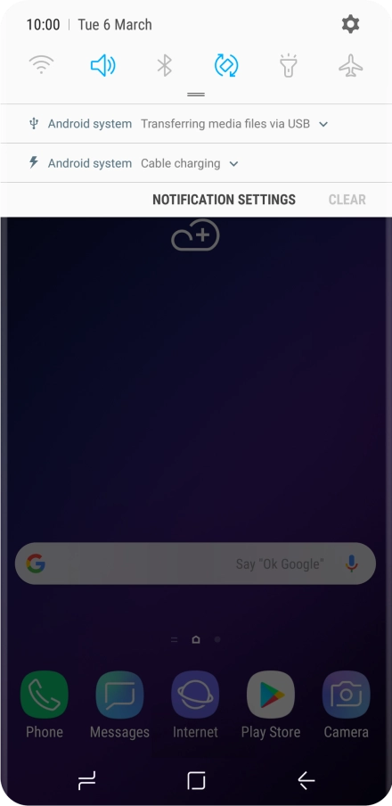 Press the connection icon.