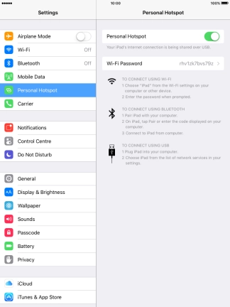 Press Wi-Fi Password and key in the required password.