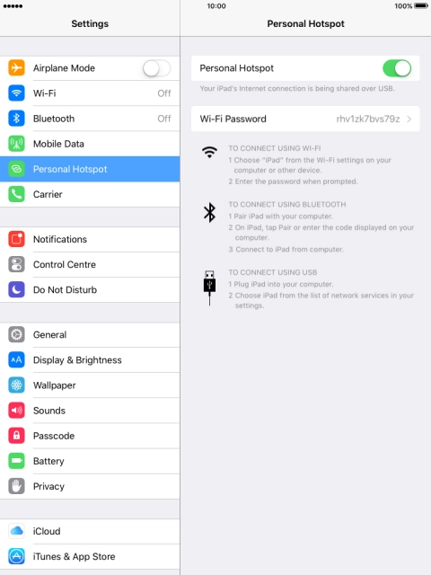 Press Wi-Fi Password and key in the required password.