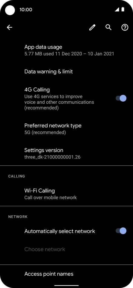 Press the indicator next to 