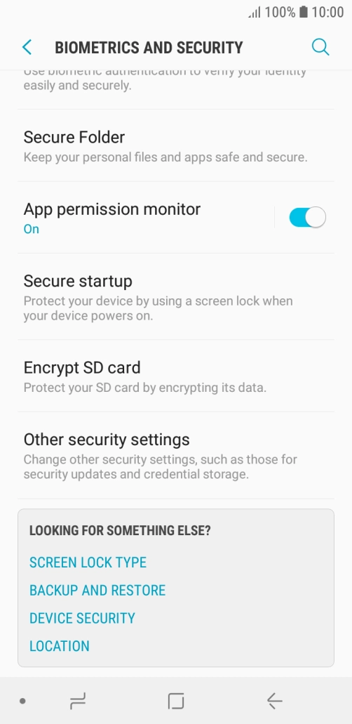 Press Other security settings.