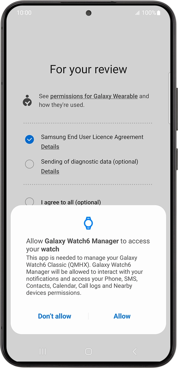On your phone: Press Allow.