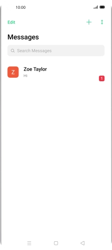 Press the menu icon.